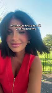 The Lady with Short Hair and Red Dress