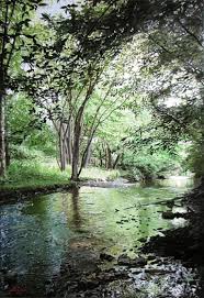 Charles Hartley Landscape Painting Oil Brown Woods Water 2014 Photorealist Landscape Paintings Landscape Seascapes Art