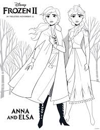 Disney Frozen 2 Free Printable Anna And Elsa Coloring Page Freeprintable Frozen Disney Princess Coloring Pages Free Disney Coloring Pages Elsa Coloring Pages