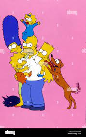 SIMPSONS, Marge, Maggie, Homer, Lisa, Bart, Santa's Little Helper (dog),  1989-. TM and Copyright © 20th Century Fox Film Corp Stock Photo - Alamy