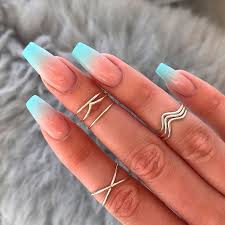 Baby blue short acrylic nails. Baby Blue Nail Ideas You Should Try Ombre Acrylic Nails Best Acrylic Nails Cute Acrylic Nail Designs