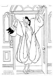 Grandgames.net → coloring pages online → coloring page «cruella de vil». Online Coloring Pages Fur Coat Coloring Cruella Came In A Fur Coat 101 Dalmatians