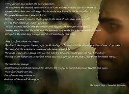 The Prophecy From The Way Of Kings By Brandon Sanderson