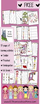 Disney Princess Inspired Worksheets Great For The Princess Movies Snow White Cinderella Sleeping Beauty Cr Preschool Fun Preschool Activities Preschool