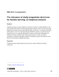 .bashkërisht nga ludwigshafen university of business and society në gjermani dhe kolegji ndihem me fat që isha bursiste në ludwigshafen university of applied sciences, gjermani. Pdf The Relevance Of Study Programme Structures For Flexible Learning An Empirical Analysis