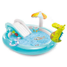 The best kiddie pools in 2021 for all ages, from inflatable to hard plastic picks for babies, toddlers, kids and adults, including intex and little tikes play centers. Intex 57165ep Gator Outdoor Inflatable Kiddie Pool Water Play Center With Slide 78257571659 Ebay