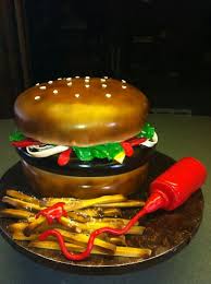 Hamburger Birthday Cake Amazing Cakes Food Hamburger Cake