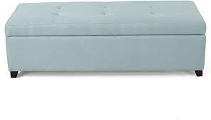 Christopher Knight Home Brentwood Fabric Storage Ottoman Light Blue In 2020 Fabric Storage Ottoman Storage Ottoman Fabric Storage