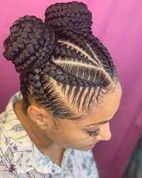19 Box Braids With Bun Hairstyles Inspired Beauty In 2021 Braided Bun Hairstyles Kids Braided Hairstyles Natural Hair Braids