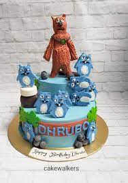 We bare bear birthday agar agar cake*. Cake Walkers Grizzly Bear And Lemmings Cartoon Theme Cake For A Little Prince Dhrubo Facebook