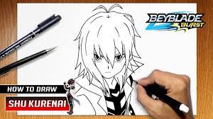 In the eponymous manga series it serves as a weapon of battles fought between contending groups of children. How To Draw Shu Kurenai From Beyblade Burst Youtube