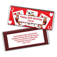 Check spelling or type a new query. Birthday Personalized Chocolate Bar Wrappers Playing Cards