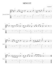These guitar chords are used in thousands of songs, and, because they are moveable, you can use them in any key (see the root note chart if you are not familiar with the note names). Minuet Easy Guitar Tabs Notation Chord Chart Sheet Music For Guitar Solo Musescore Com