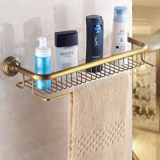 Photo courtesy of room and board. Bathroom Single Tier Shower Shelf Storage Rack Wall Mounted Antique Brass