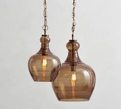 Free delivery for many products! Flynn Recycled Amber Glass Pendant Pottery Barn