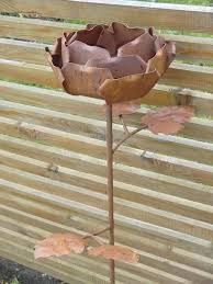 Maxi Rose Grosse Blume Aus Edelrost Ca 1 M Hoch Grosse Blumen Gartendeko Rost Blumen