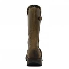 Fly london mes 2 womens ladies purple mid calf wedge zip up leather boots. Fly London Womens Boot Mes 2 Camel