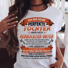 Schwarzer schriftzug freund in einem pawprint. Ich Bin Keine Perfekte Tochter Aber Mein Verruckter Vater Ich Liebe Ihn Er Ist Mein