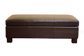 Get a hard and soft surface in one. Dark Brown Large Leather Storage Ottoman Rectangle Coffee Table Bench 878445008031 Ebay