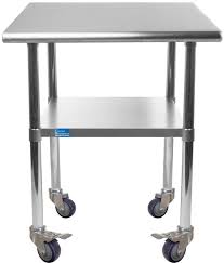 This regency 24 x 60 stainless steel commercial work table with undershelf provides additional work space in your busy kitchen. Commercial Kitchen Equipment Commercial Stainless Steel Kitchen Food Prep Work Table Bench Wheels Food Preparation Equipment