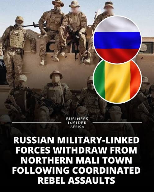 Africa Corps, a Russian-controlled paramilitary force, has withdrawn its troops from Kidal in northern Mali after heavy fighting. The retreat followed coordinated attacks by the Azawad Liberation Fro