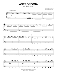 Tony igy — astronomia (piano version). Vicetone Tony Igy Astronomia Sheet Music Download Pdf Score 457362