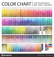 color chart print test page color numbers or names rgb