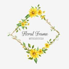 Yellow Floral Frame Png Background Flower Png And Vector With Transparent Background For Free Download In 2020 Yellow Floral Floral Watercolor Daisy Tattoo
