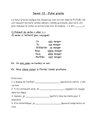 Check spelling or type a new query. Devoir 12 Futur Proche