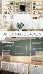 13″ depth x 36″ width x 20″ height. Diy Built In Bookcase And Cabinets