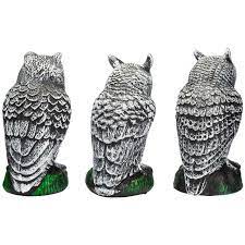 Simulation shaking head bird repellent owl bullet points: Bird Blinder Scarecrow Fake Owl Decoys Pest Repellent Garden Protectors A Small Set Of 3 Click Image For More Details It Is Amazon Scarecrow Decoy Bird