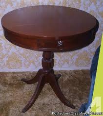 Round antique swedish drop leaf table. Antique Round Side Table W Small Drawer Brass Claw Feet Nice For Sale In Garden Valley Texas Classified Americanlisted Com