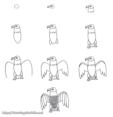 Then separate them by vertical slanted lines. How To Draw A Eagle For Kids Drawingsforkids Net