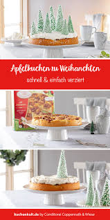Fur Weihnachtsfans Apfelkuchen Mit Eiswaffel Tannen Weihnachtskuchen Kuchen Und Torten Rezepte Kuchen