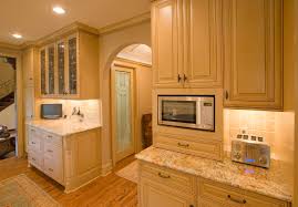 In a small kitchen, we make the cabs 15 deep; Built In Microwave Cabinet Houzz