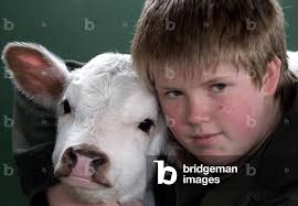 Image of FARMER'S SON ROSS BOARD SMILES AS HE HUGS PHOENIX THE