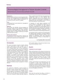 Bipolar disorder causes shifts in a person's mood and energy levels. Pdf Pharmacological Management Of Bipolar Disorder