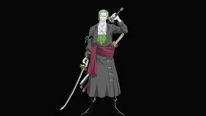 As a child, zoro trained at a dojo in shimotsuki village. One Piece Roronoa Zoro Studio Shot Black Background Indoors Hd Wallpaper Roronoa Zoro Zoro Anime Boy