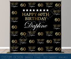 For a fun 60th birthday gift idea, this 11oz. Custom Birthday Step And Repeat Birthday Backdrop Custom Backdrop