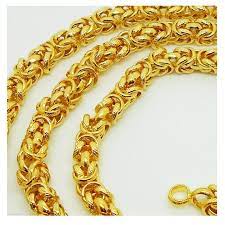 6 Mm 25 Inch Deluxe Necklace Chain 22k 23k 24k Thai Baht Gold Necklace Choker Wheat Chain For Boyfri Jewelry Chains Necklace Gold