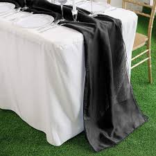 Free delivery & 30 day returns! 72 In Black Extra Long Premium Chiffon Table Top Runner