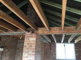 With some structures, floor joists are required to be 12 or 24 inches apart on center. Garage Roof Flat To Pitched Conversion Removing Old Ceiling Joists Diynot Forums