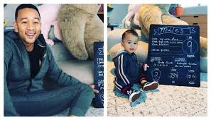 The official john legend site. Chrissy Teigen Shares Pics Of John Legend And Miles Milestone Boards