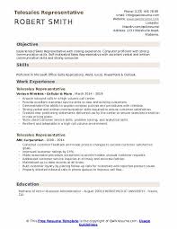 telesales representative resume samples