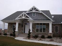 Maybe you would like to learn more about one of these? Vinyl Siding And Stone Combination Stucco Option A Nice Brick Stone Stucco The Stone Is Pr Farmhouse Style House Plans Stone Exterior Houses Siding And Brick