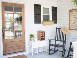 Staining concrete floors is so easy you can create a work of art on your front porch or patio. Front Porch Ideas Small Front Porch Makeover Seeking Lavender Lane
