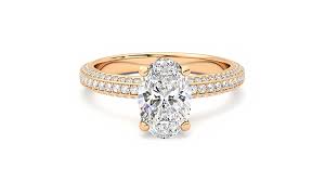 In 18k gold, the exact same ring costs $680. Halcyon 18k Rose Gold Pave Style Engagement Ring Taylor Hart