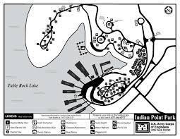 It features mile markers, towns and roads all around the lake. Indian Point Table Rock Lake Recreation Gov