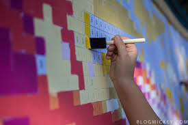 Do it yourself, paint by number wall murals for home or office by famous muralists. Photos Glidden Expression Section Paint By Numbers Wall At The Festival Of The Arts