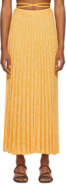 Maybe you would like to learn more about one of these? Christopher Esber Yellow Pleated Knit Tie Mid Length Skirt Modesens
